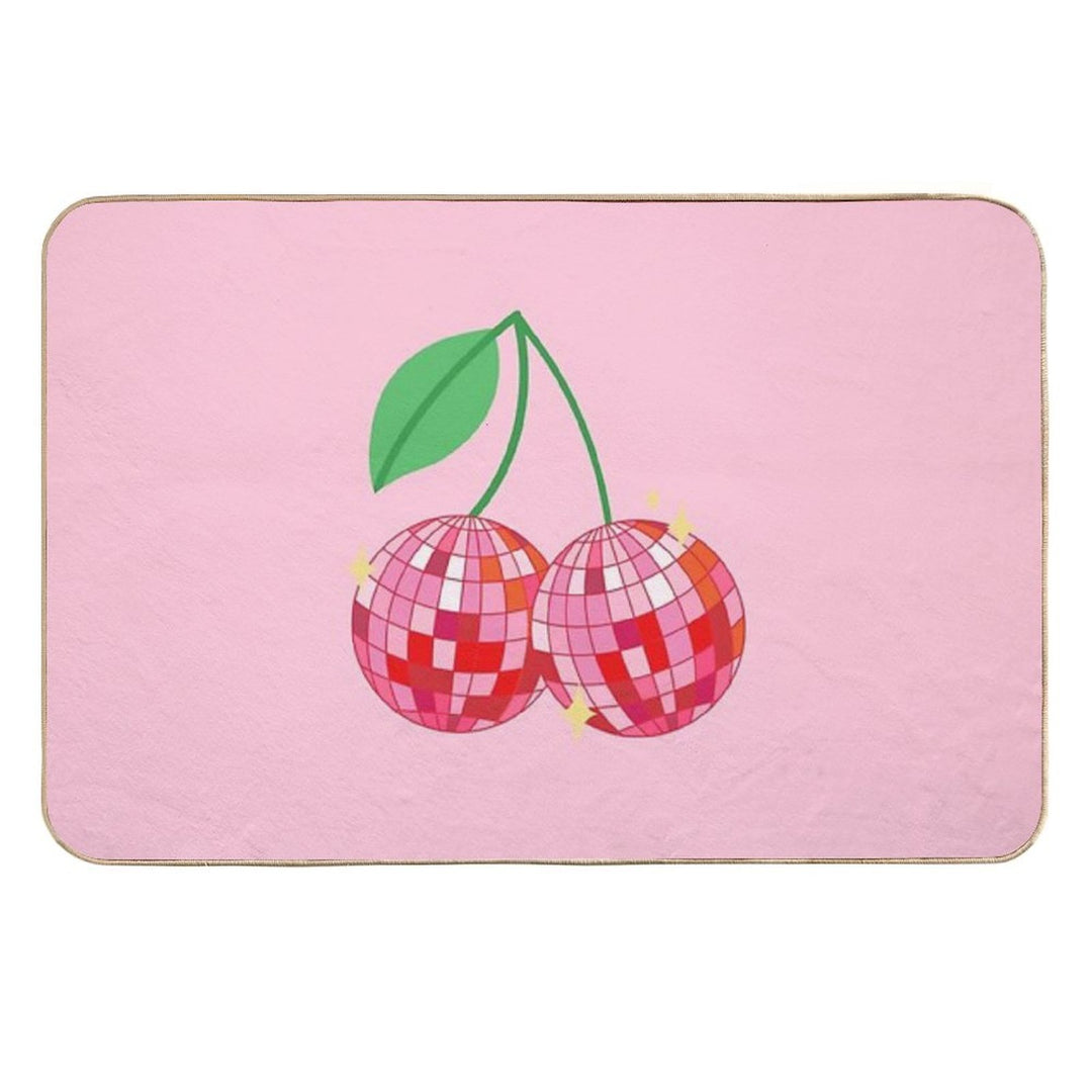 Cherry Disco Balls.  Multi-Purpose Bath Mat