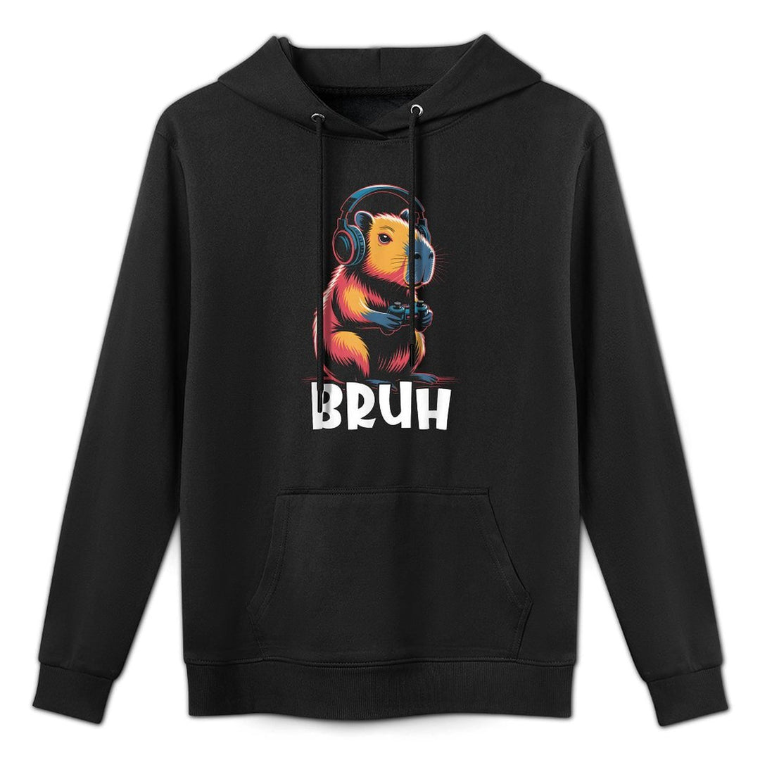 Bruh Video Games Boys Capybara Easy Care Hoodie