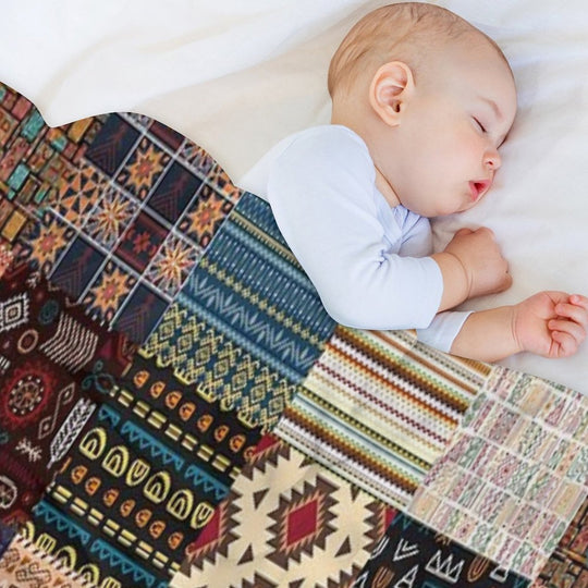Ethnic Shapes Wrinkle-free Throw Blanket
