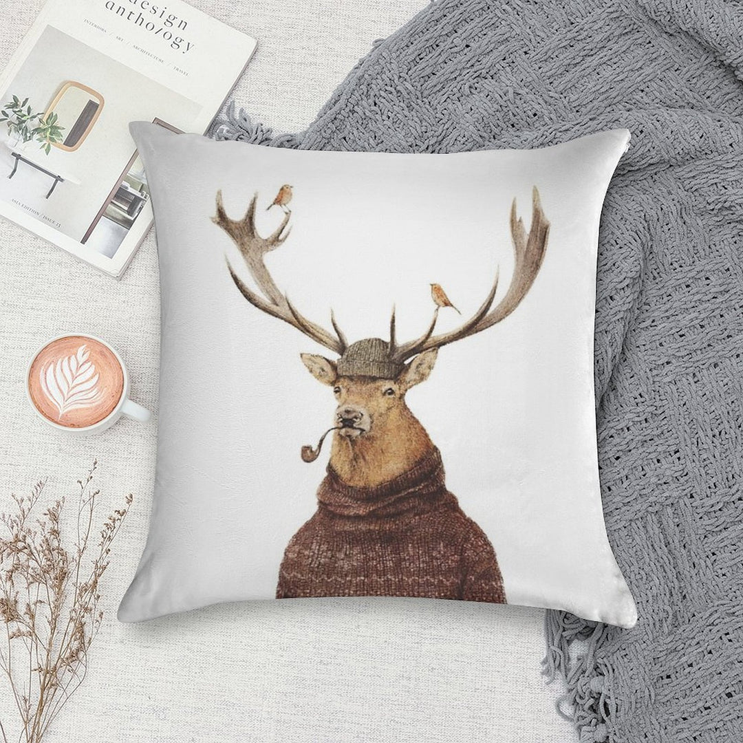 Wild Thinking Soft Short Plush Fabric Throw Pillow