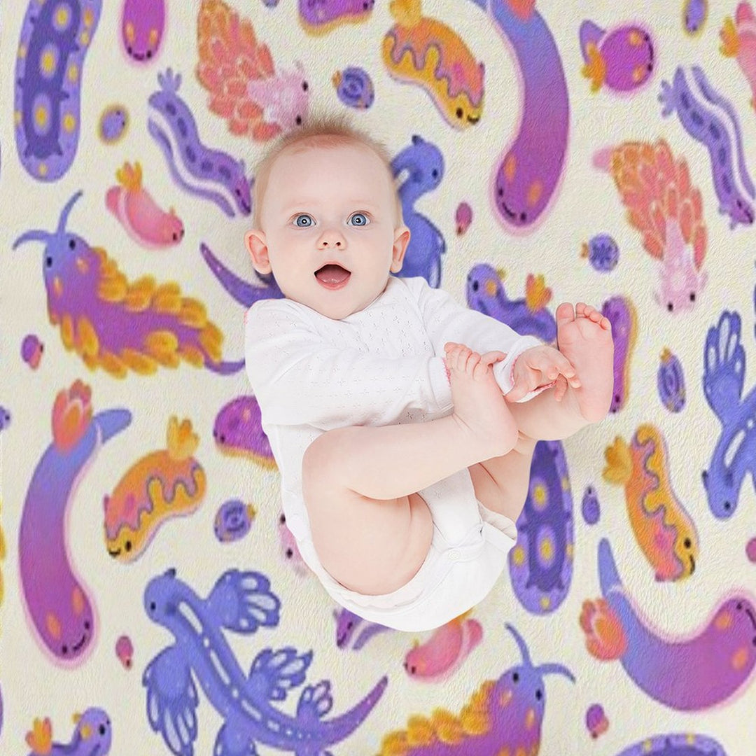 Sea Slug - Pastel Sustainable Throw Blanket