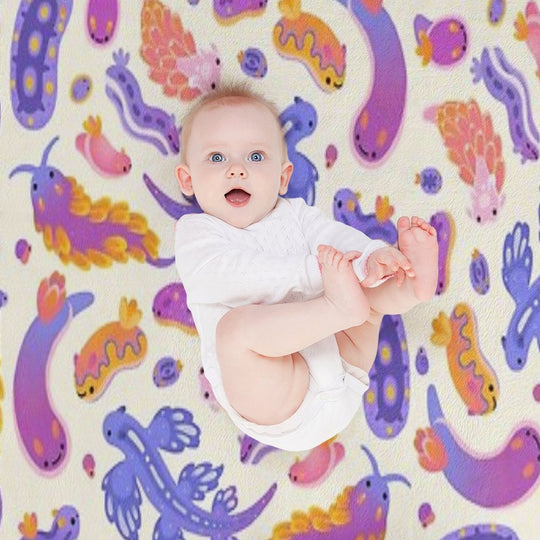 Sea Slug - Pastel Sustainable Throw Blanket