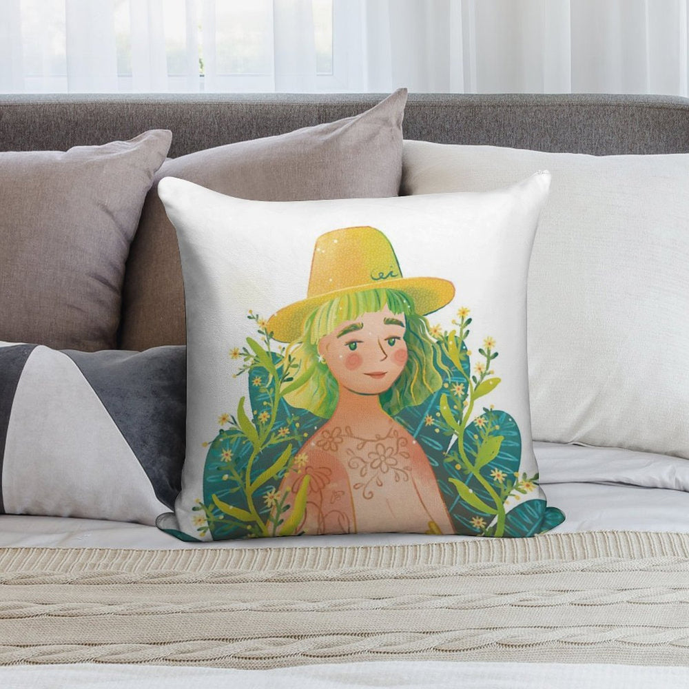 Flower Welsh Power Soft Warmth Comfort Throw Pillow