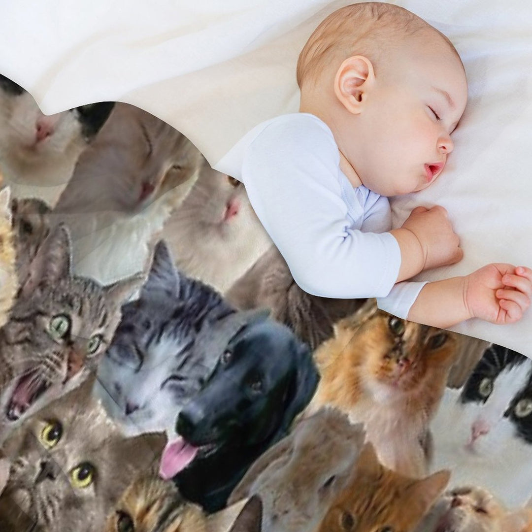 Cute Pets Pattern Anti-pilling Throw Blanket