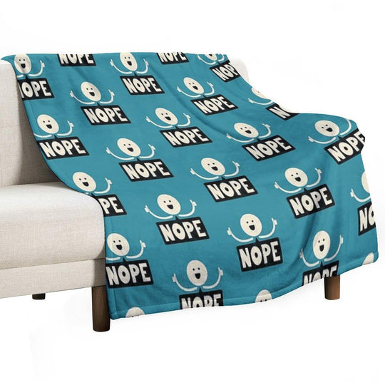 Nope Easy Care Throw Blanket