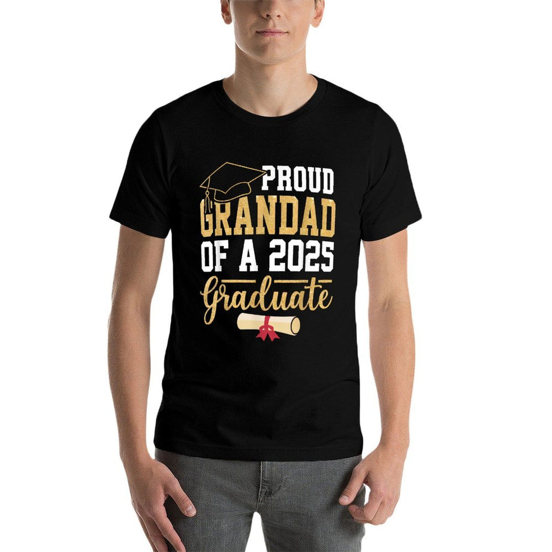 Proud Grandad of A 2025 Graduate Senior Class of 2025 Grad  Trendy Pattern T-Shirt