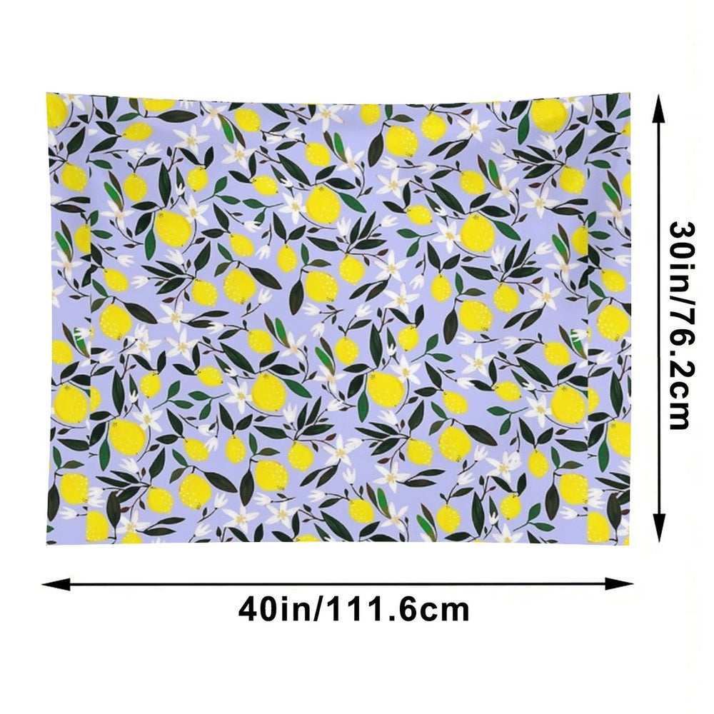 Lemons Blue Tapestry