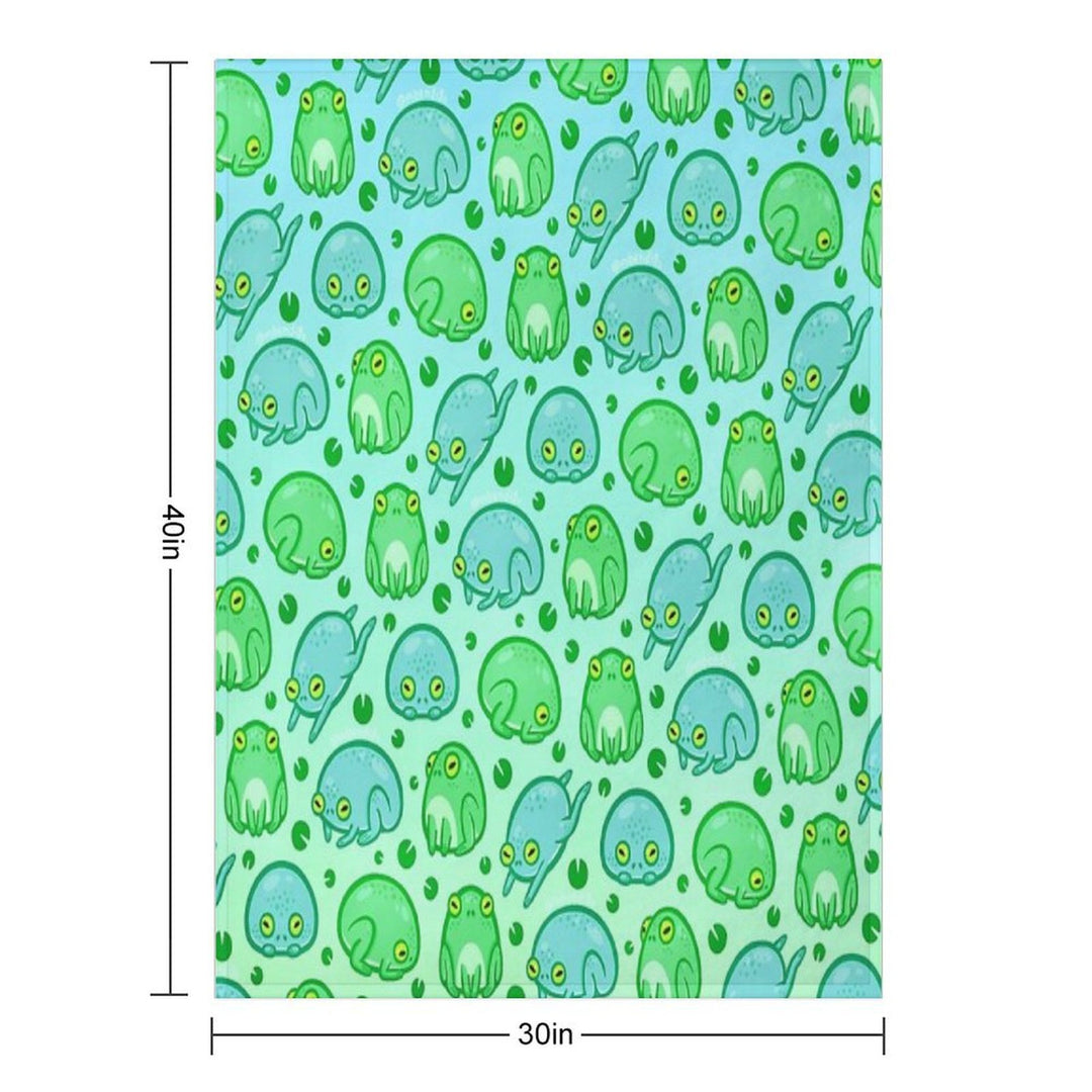 Friendly Frogs Premium Throw Blanket
