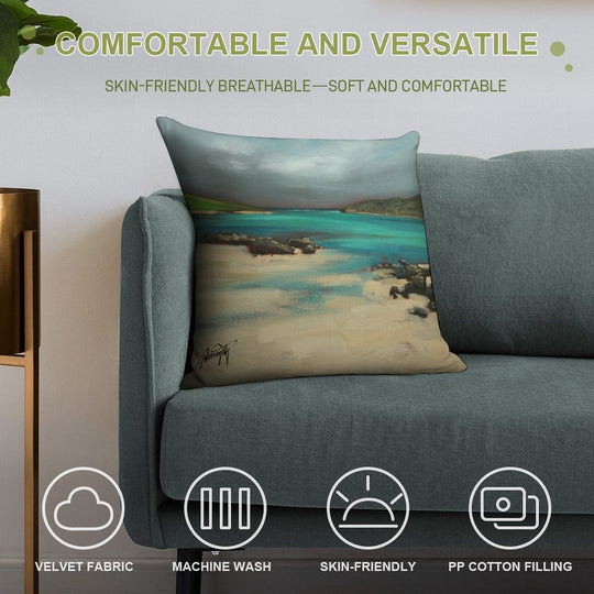 Vatersay And Barra Soft Shrink-Resistant Throw Pillow