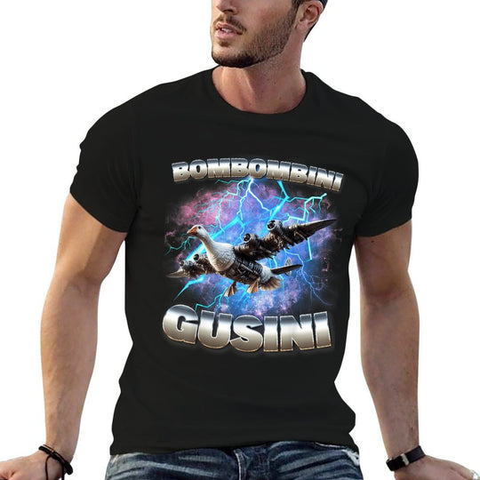Bombombini Gusini Italian Brainrot Memes Internet Meme Goose  Graphic-printed T-Shirt