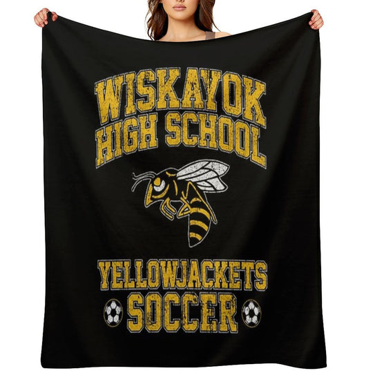 Wiskayok High School Yellowjackets Soccer - Yellowjackets Comfort Throw Blanket