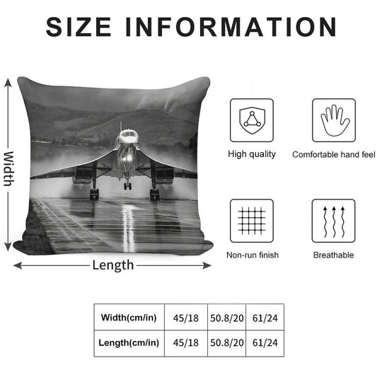 Concorde Wet Takeoff Soft Decorative Cover Throw Pillow