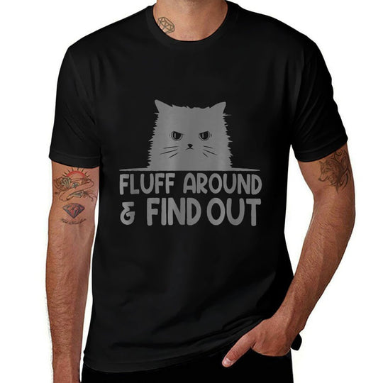 Fluff Around And Find Out Funny Cat Meme Humor  Breathable T-Shirt