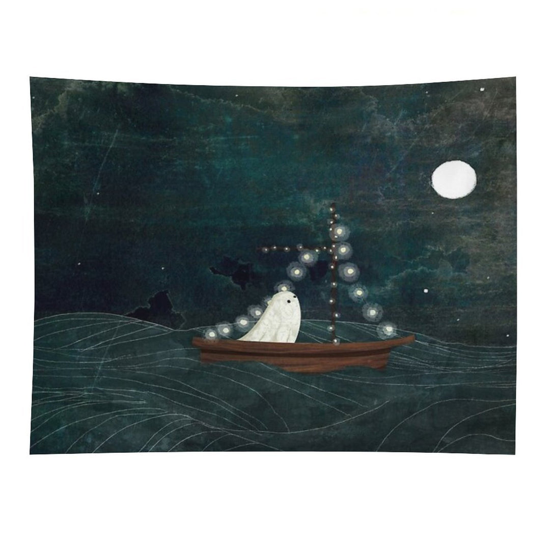 Ghost Boat Ride Tapestry