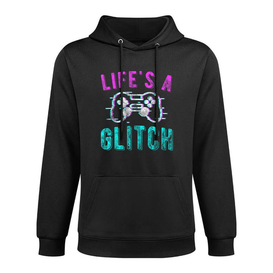 Lifes A Glitch - Vaporwave Gaming Meme Controller Glitch Unisex Design Hoodie