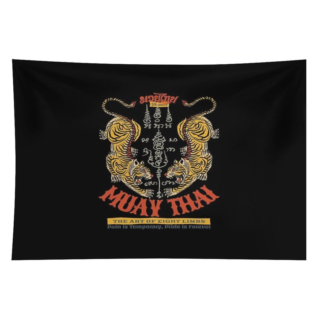 Classic Muay Thai Tiger Tattoo Tapestry