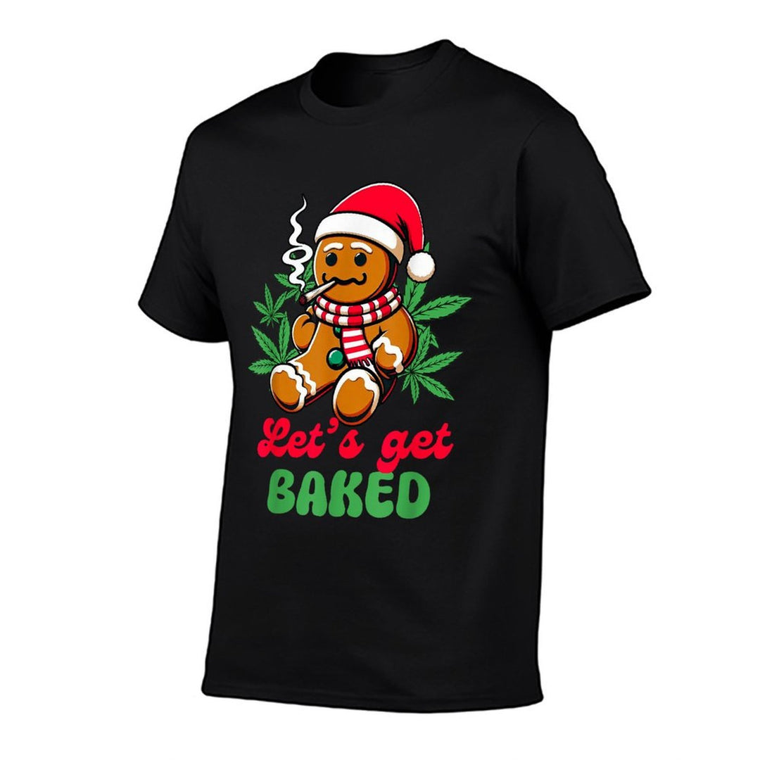 Christmas Xmas Cannabis Weed Lover Smoking Lets Get Baked  Versatile T-Shirt