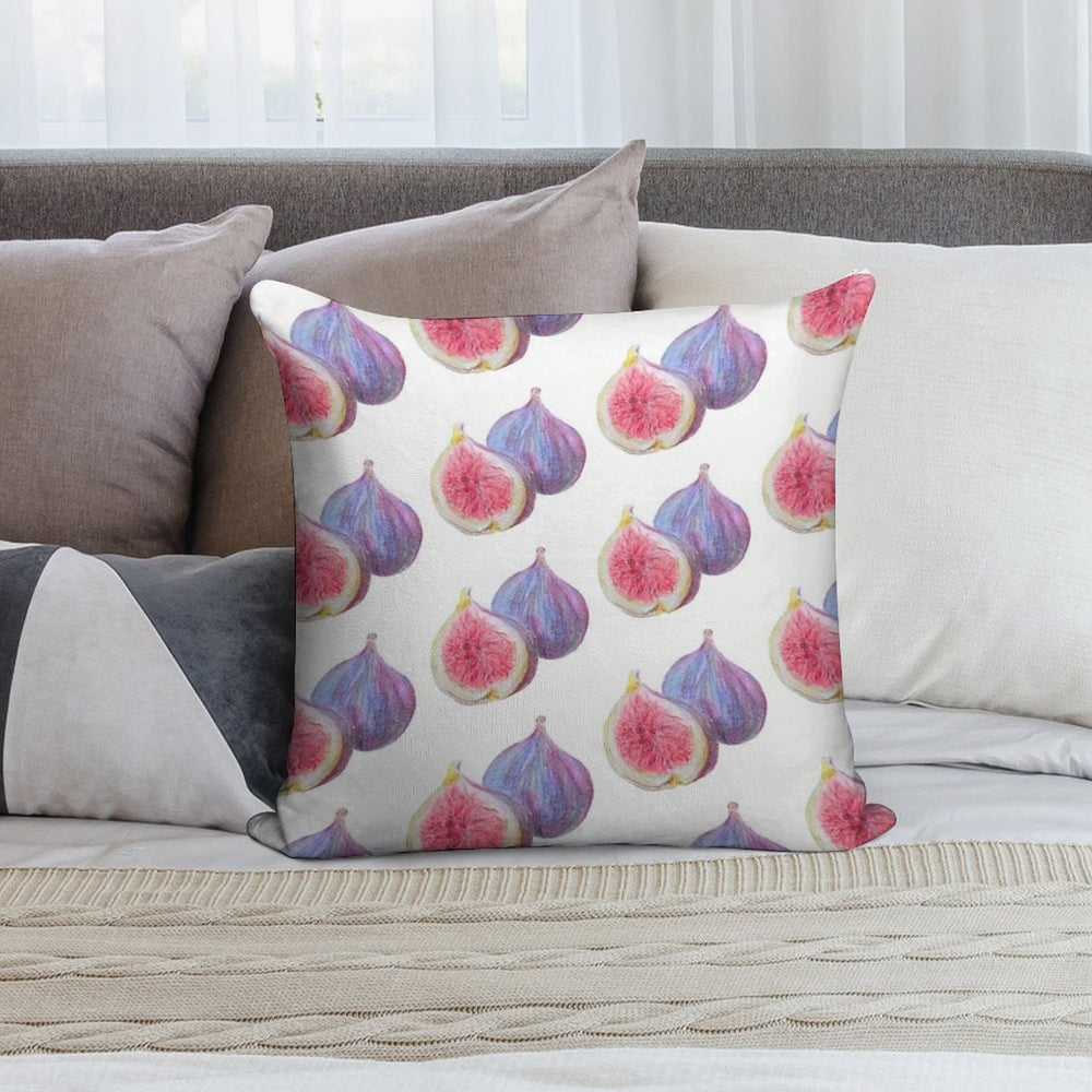 Fig Pencil Drawing Soft Durable Construction Throw Pillow