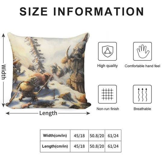 Snow Goblins Soft Ultra-Soft Texture Throw Pillow