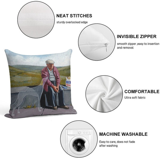 I Wonder If The Ol' Girl Misses Me As Much.. Soft Reinforced Edging Throw Pillow