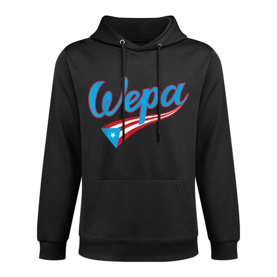 Wepa Bandera Puerto Rico Hand Lettering Pilling-Resistant Hoodie