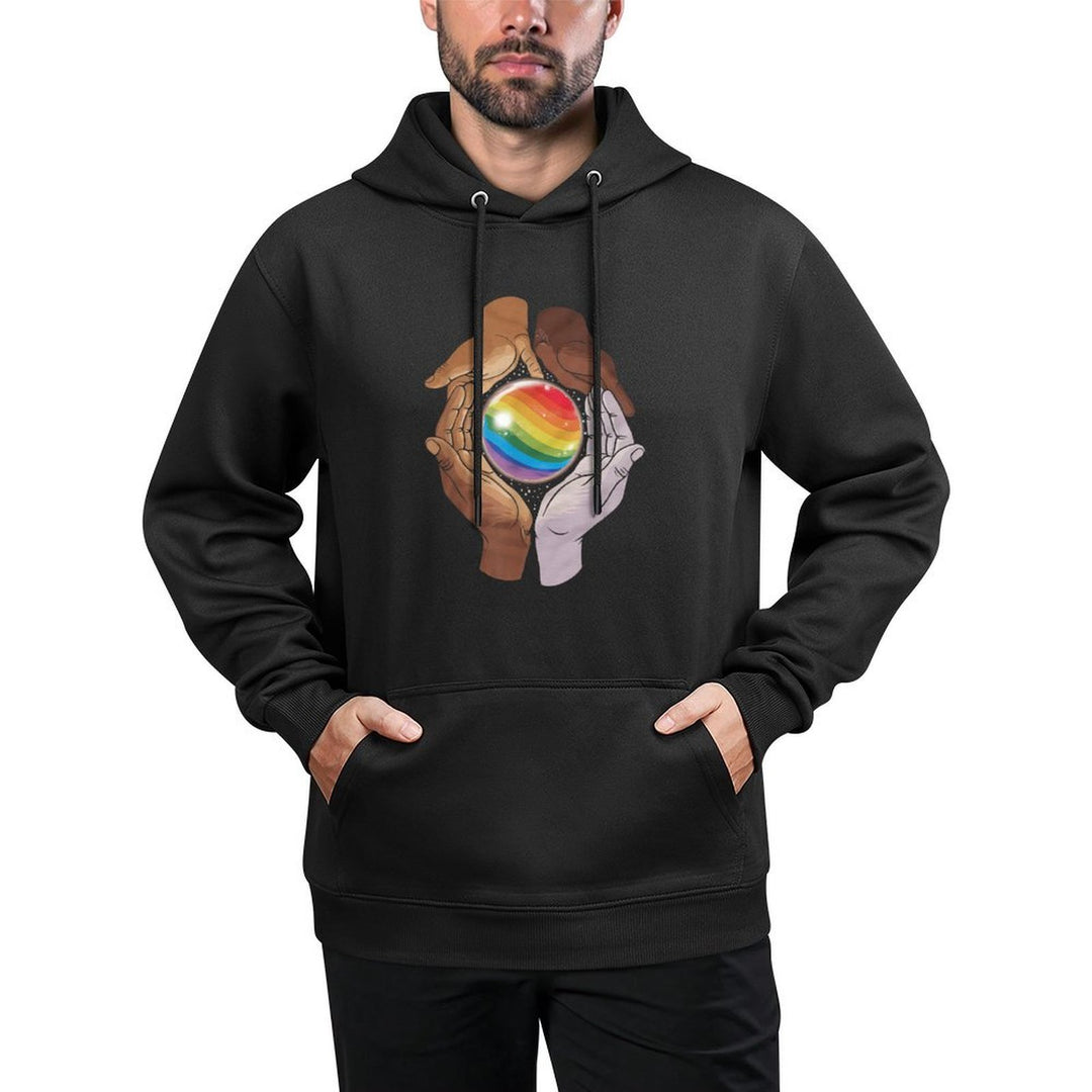 LGBT Pride Rainbow Ally Lesbian Bisexual Transgender Breathable Fabric Hoodie