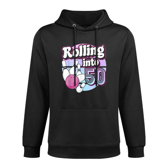 Rolling Into 50 Bowling 50th Birthday Casual Wear Hoodie