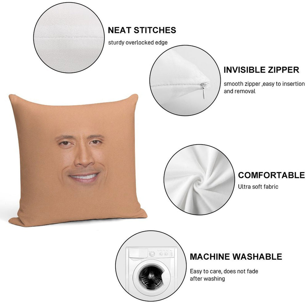 The Rock Face Soft Durable Construction Throw Pillow