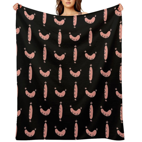 Sausages - The Breakfast of Champions Machine-washable Throw Blanket
