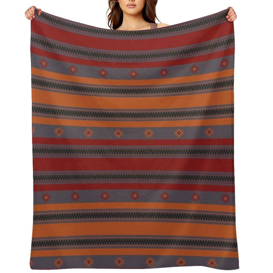Oriental Kilim Rug 3 Wrinkle-free Throw Blanket