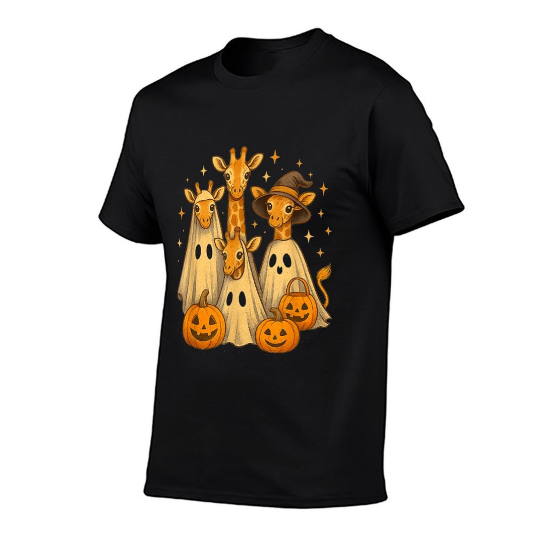 Spooky Ghost Giraffe Halloween Funny African Animal Lover  Breathable T-Shirt