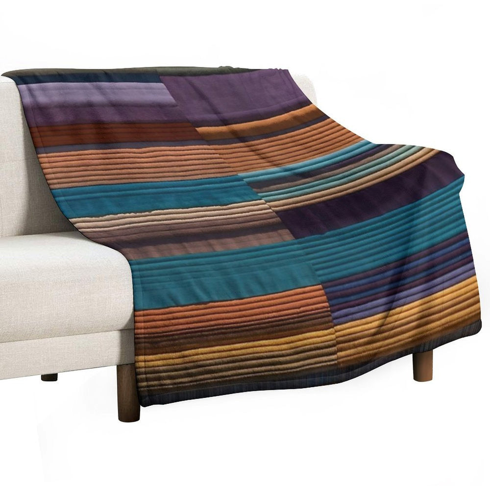 Nomad Colorful Stripes Anti-pilling Throw Blanket