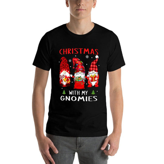 Gnomes Christmas Family Leopard Funny Plaid Men Women  Odor-resistant T-Shirt