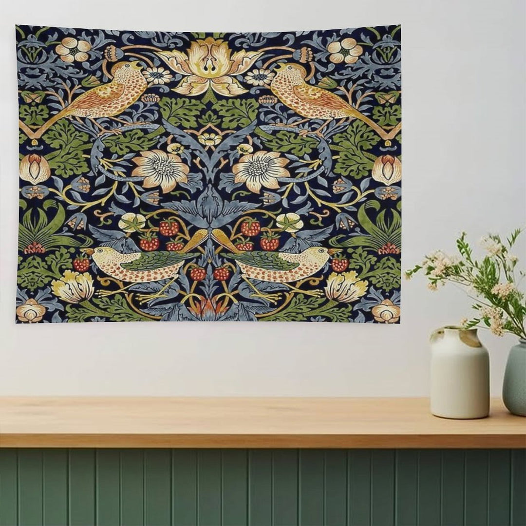 William Morris Strawberry Thief Design Tapestry