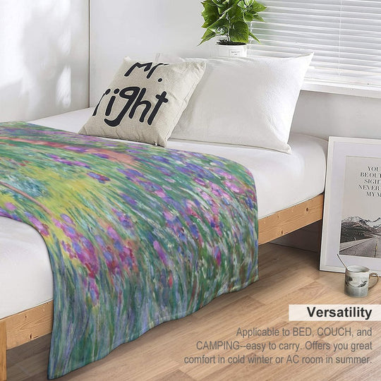 The Artist's Garden at Giverny Anti-pilling Throw Blanket
