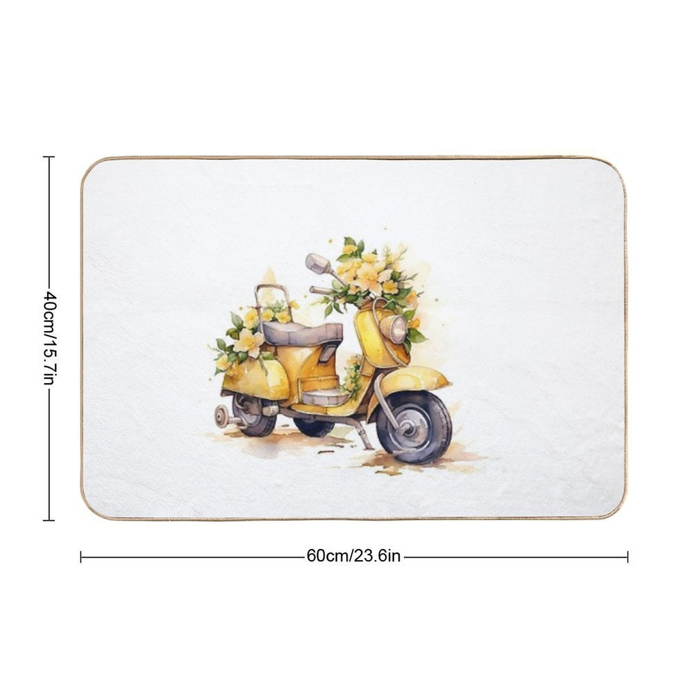 Floural Locomotion III  Eco-Friendly Bath Mat