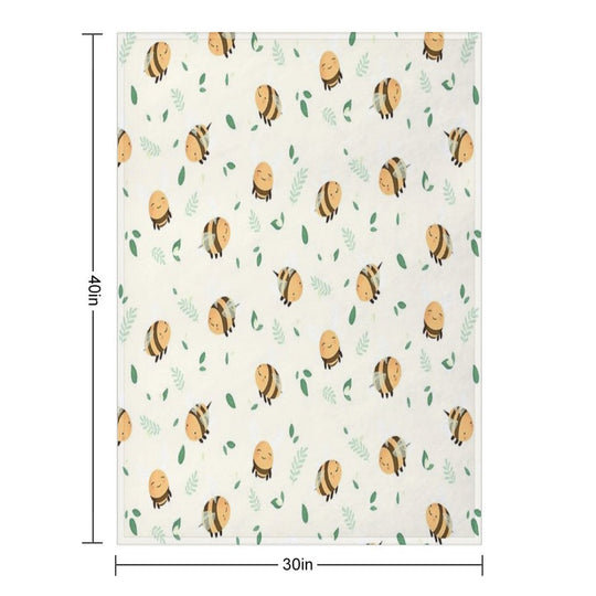 Lots of Bees Machine-washable Throw Blanket