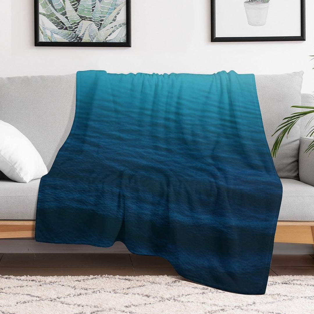 Deep Blue Easy Care Throw Blanket