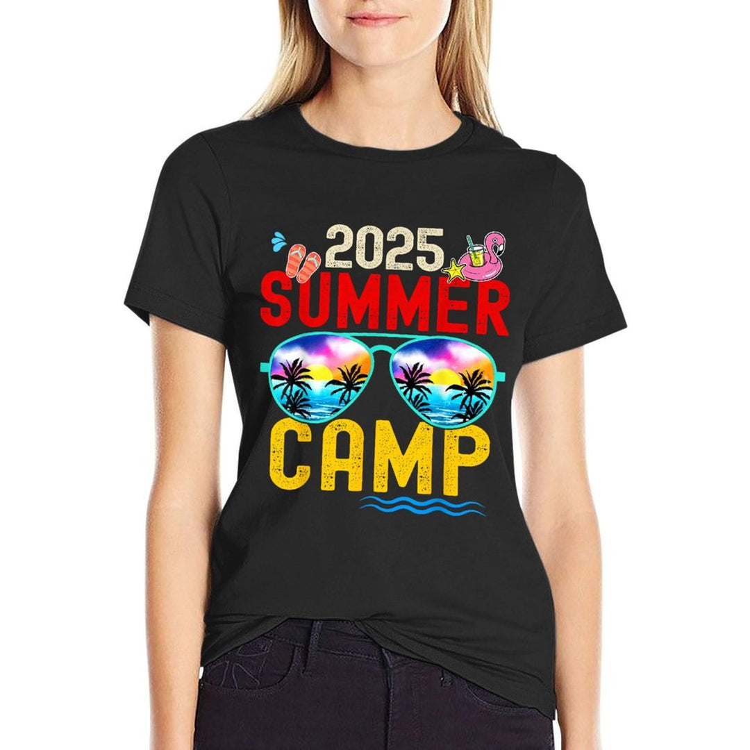 Retro 2025 Summer Camp Vacation Camper Matching Family Group  Breathable T-Shirt