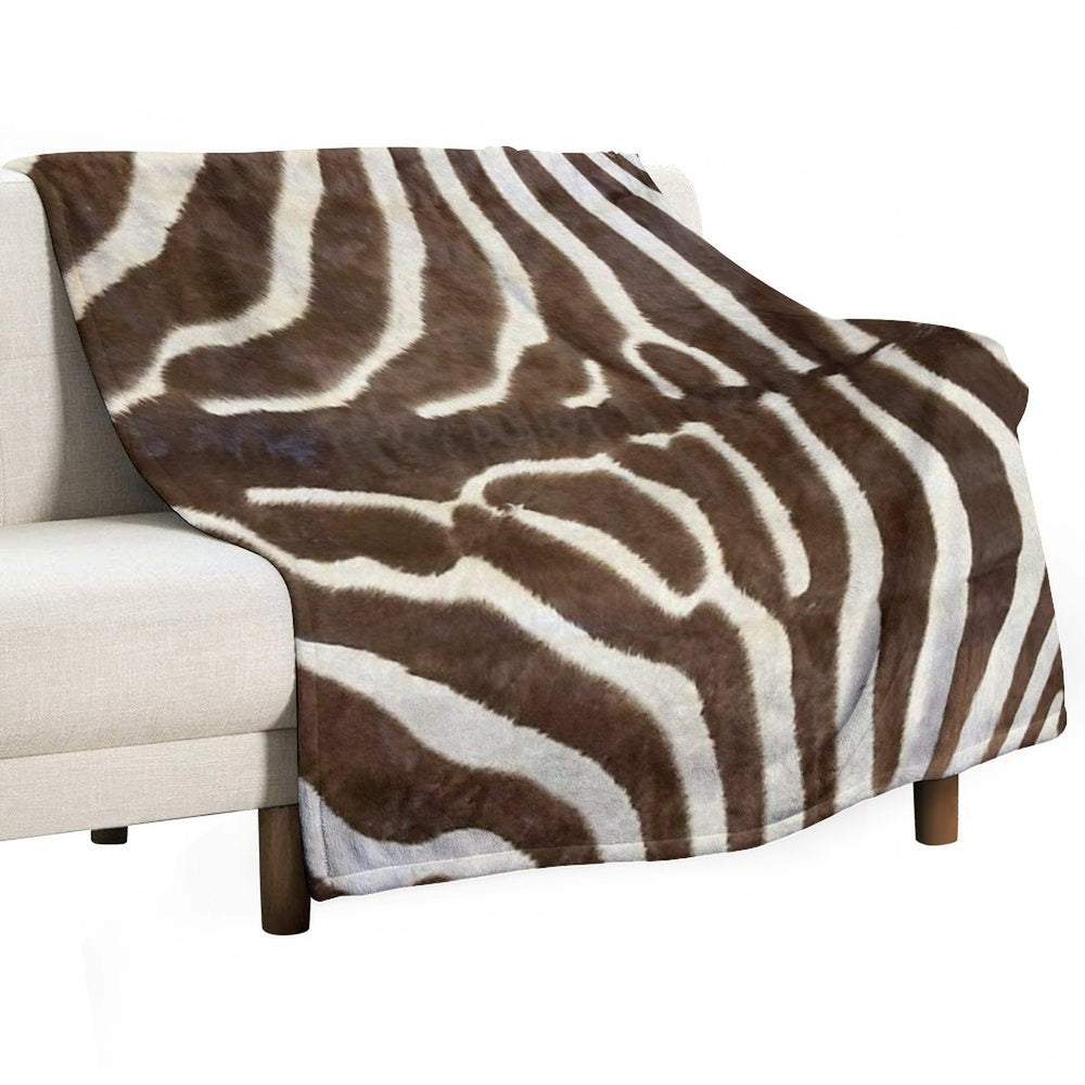 Furry Zebra Butt Photo Durable Throw Blanket