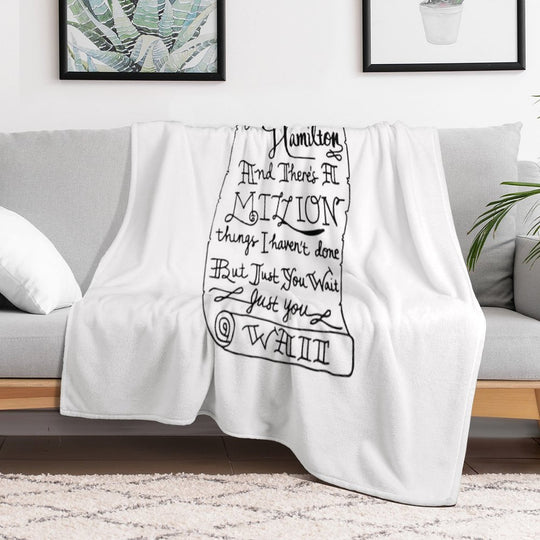 Alexander Hamilton Scroll Gift-ready Throw Blanket