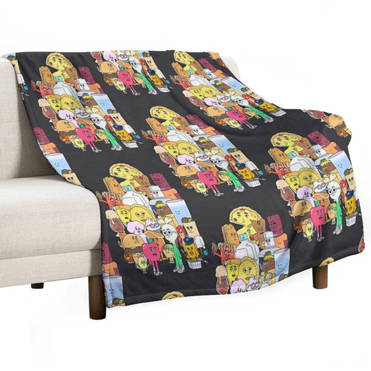 The Apple And Onion Gang Premium Throw Blanket