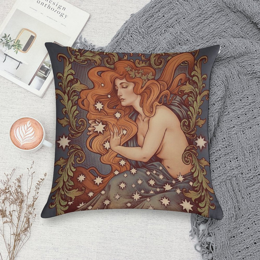 COSMIC LOVER - Color Version Soft Reinforced Edging Throw Pillow