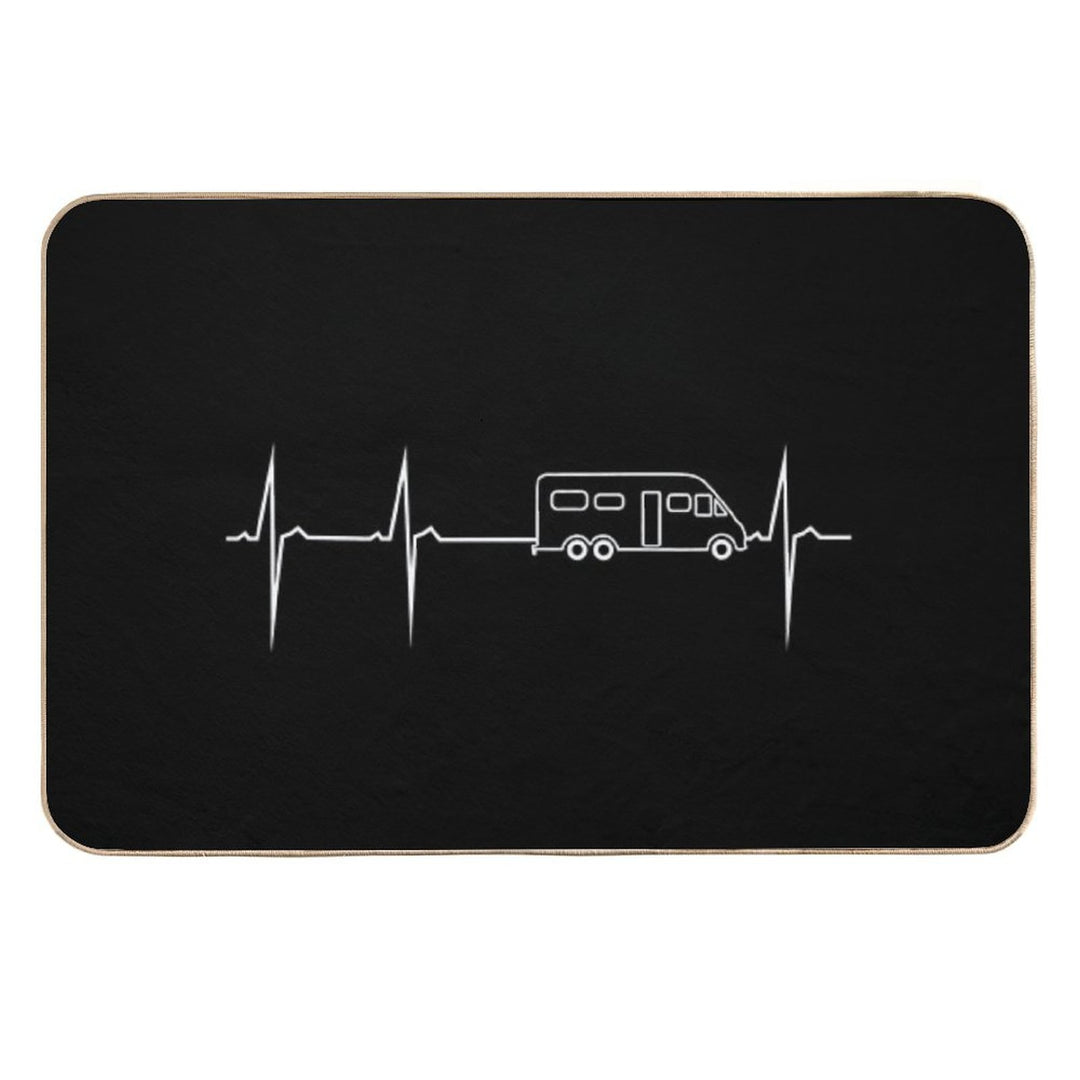 My Heart Beats for RV Camping  Non-Slip Bath Mat