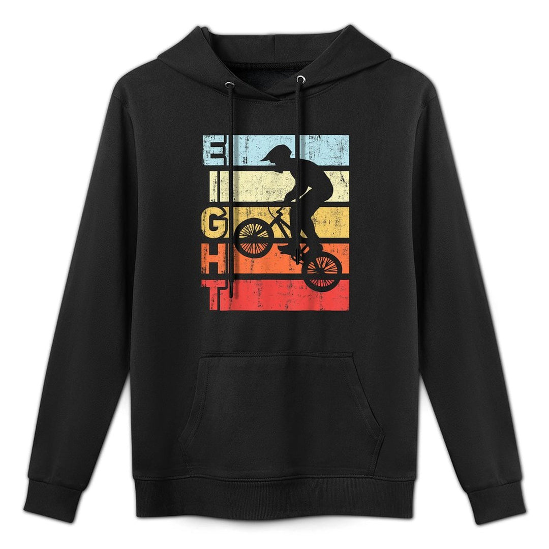 8 Year Old BMX Birthday Party Vintage Dirt Biking 8th Bike Unisex Design Hoodie