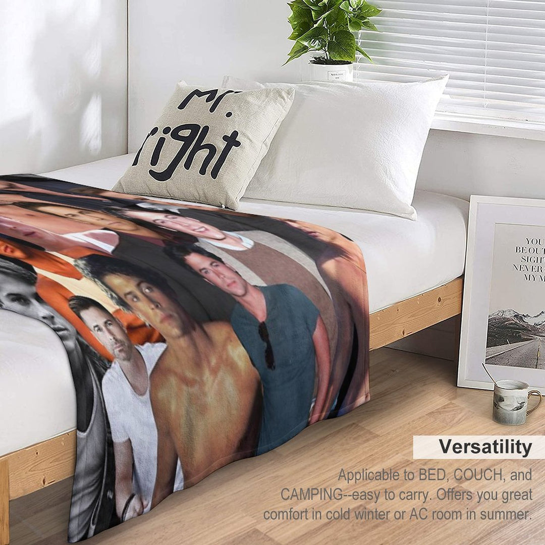 Rob Lowe Photo Collage Plush Throw Blanket