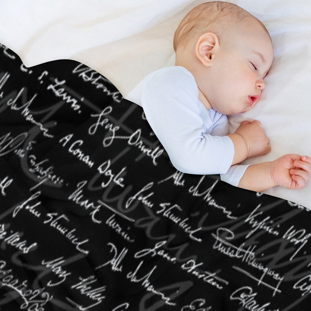 Literary Giants Pattern Wrinkle-free Throw Blanket