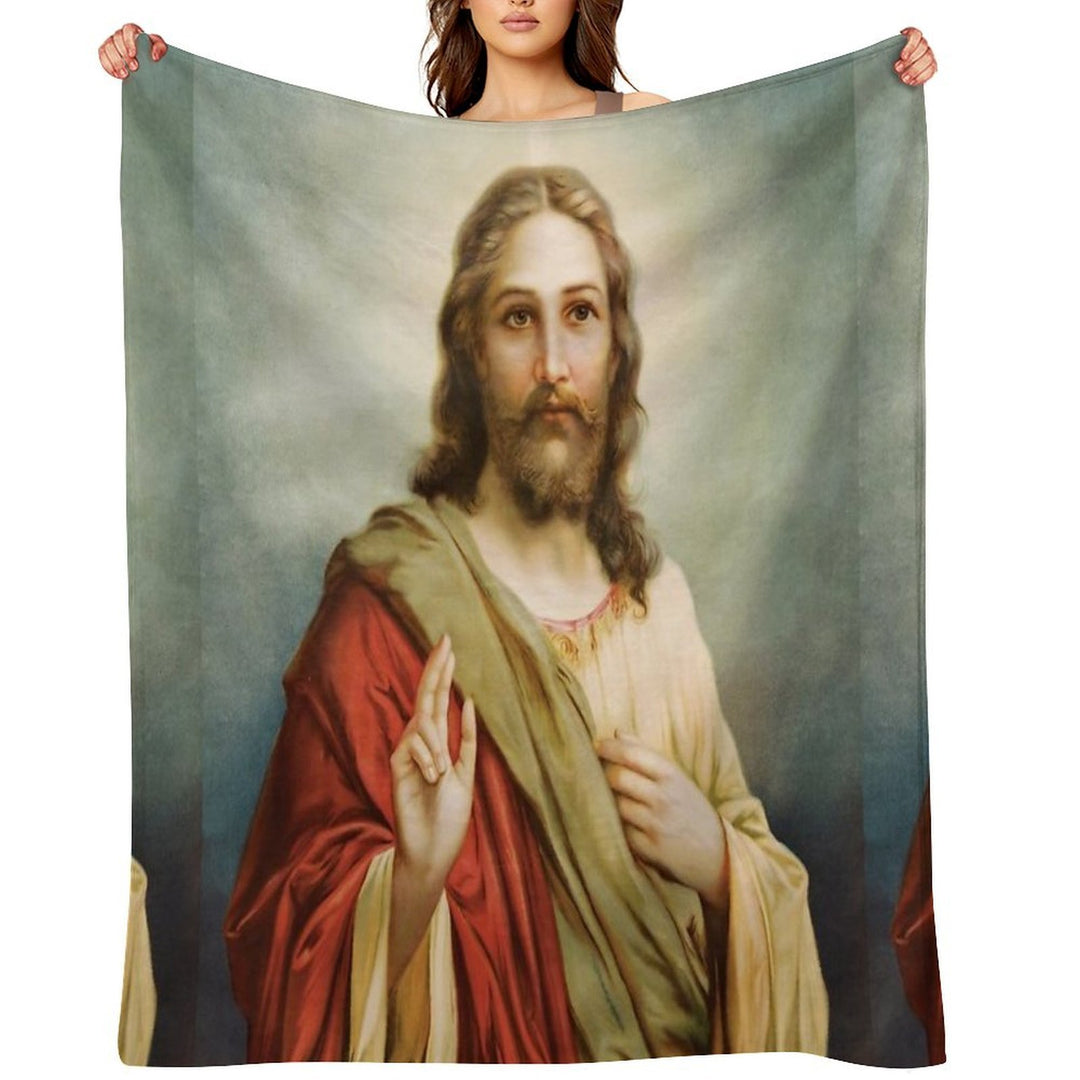 Jesus Christ Painting Velvety-soft Throw Blanket