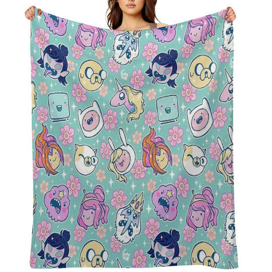 Adventure Time Friends 1 - REMASTERED - Versatility Throw Blanket