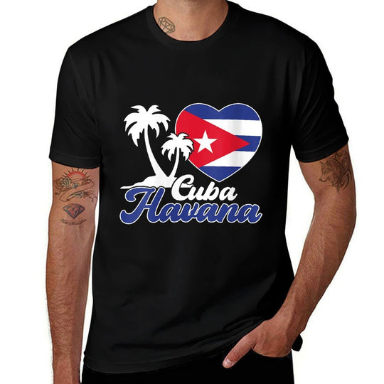 Womens Cuba-Shirt Havana Cuba Hispanic Heritage Cuban Men Dad  Breathable T-Shirt